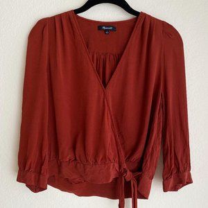 Madewell Silk Wrap Top
